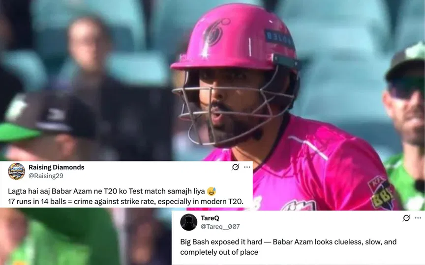 "Fraud gone after playing Test cricket": Babar Azam ridiculed for sluggish BBL knock